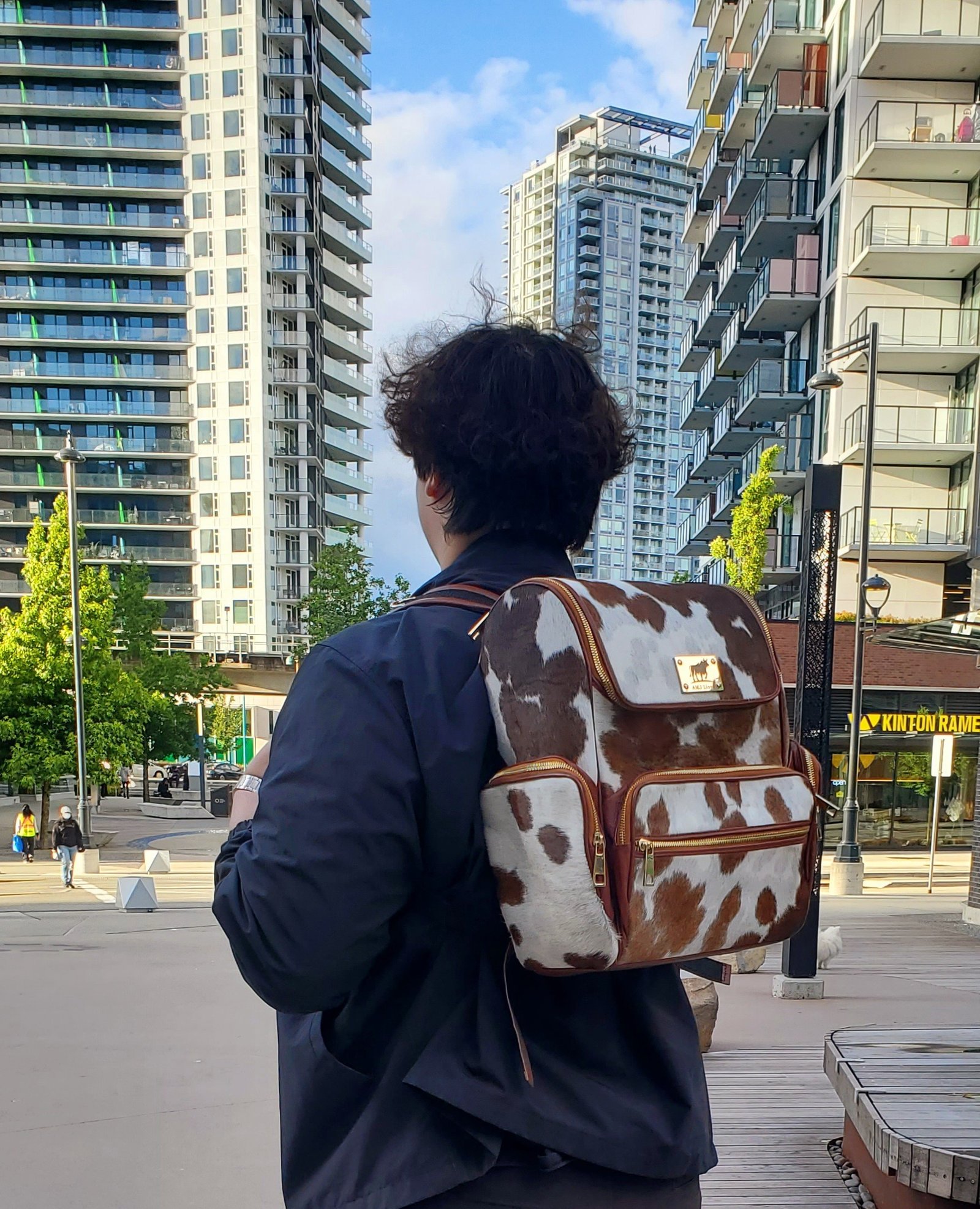 Amj Leather Backpack